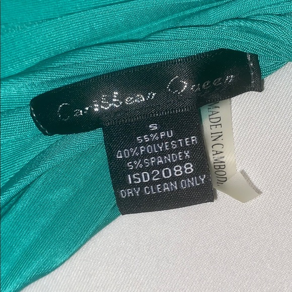 Caribbean Queen Backless halter bodysuit in Green - Picture 6 of 6